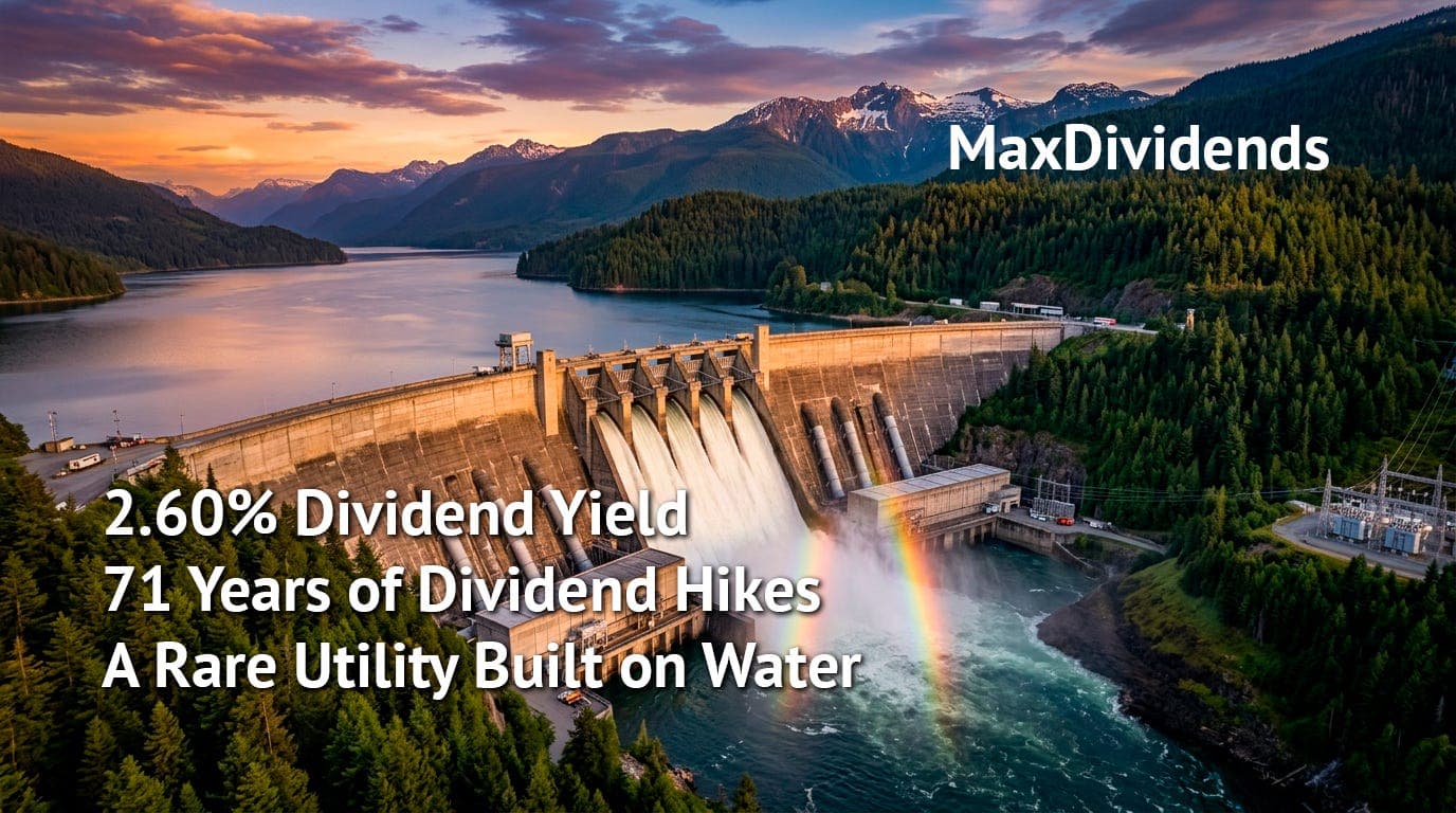 2.60% Dividend Yield, 71 Years of Dividend Hikes – A Rare Utility Built on Water, Electric, and Contracted Service Cash Flow