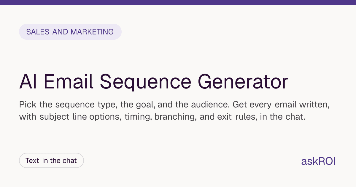 AI Email Sequence Generator | Drip campaigns