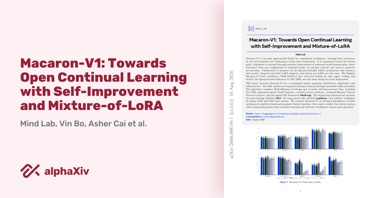 Macaron-V1: Towards Open Continual Learning with Self- ...