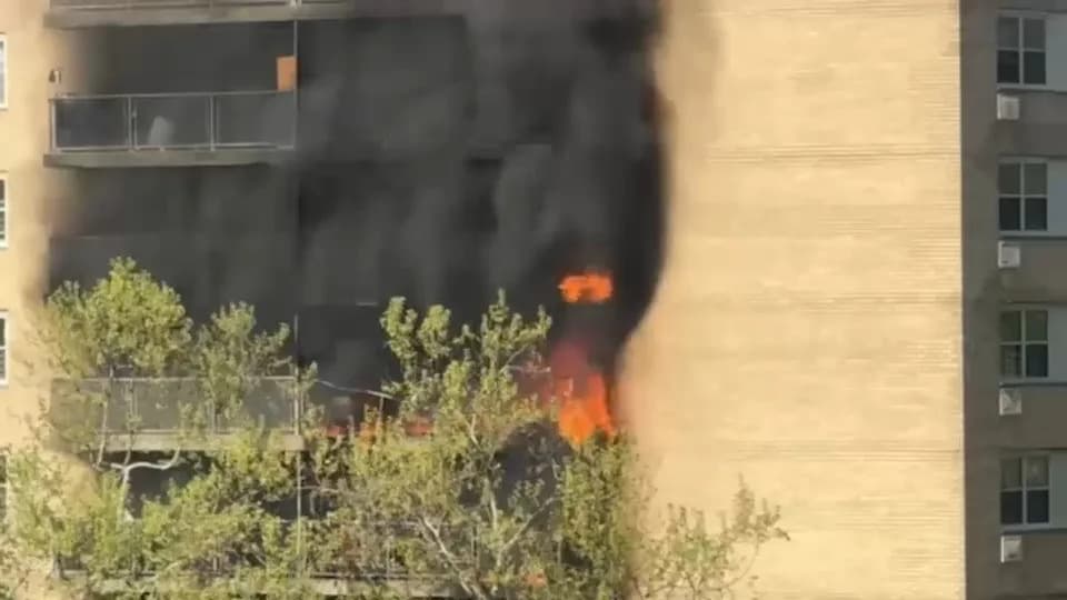 Flames spread across balconies during Yonkers high-rise apartment fire - AOL