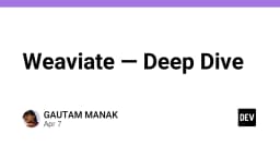 Weaviate — Deep Dive - DEV Community