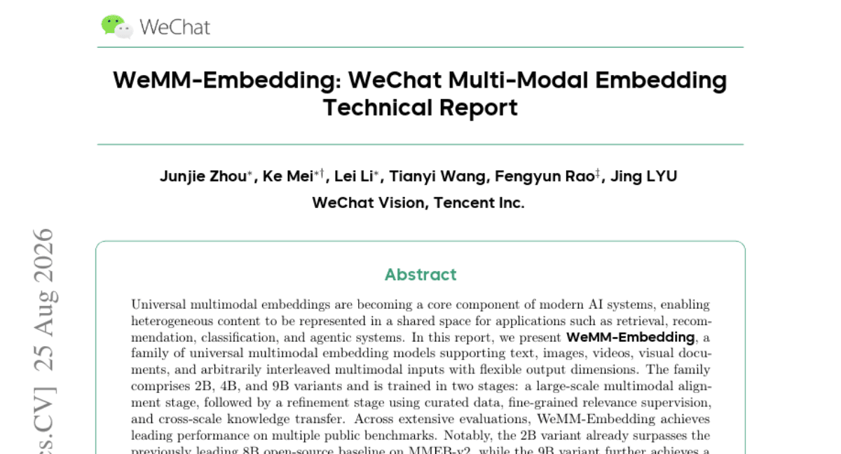 WeMM-Embedding: WeChat Multi-Modal Embedding Technical Report