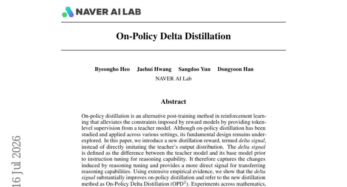 On-Policy Delta Distillation
