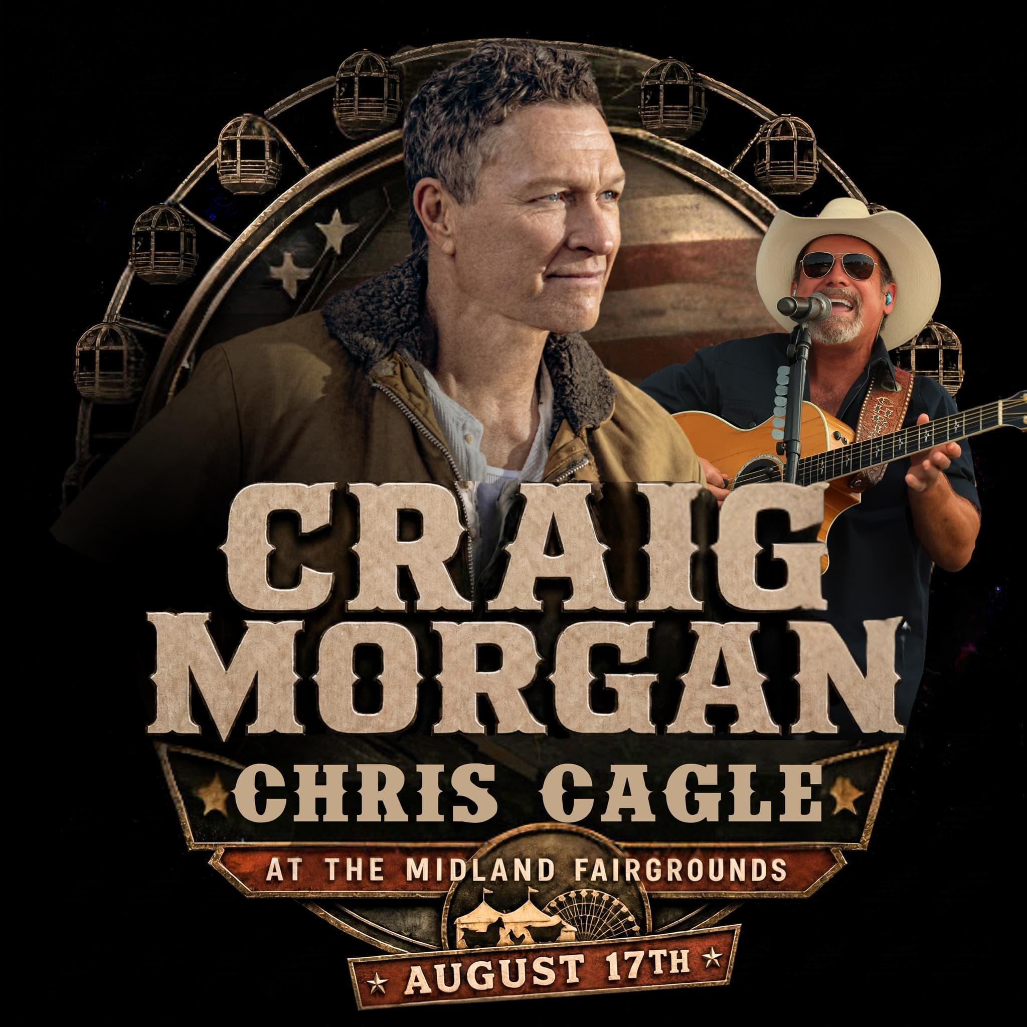 Craig Morgan, Chris Cagle to perform at Midland County Fairgrounds on Aug. 17