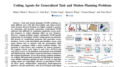 Coding Agents for Generalized Task and Motion Planning Problems