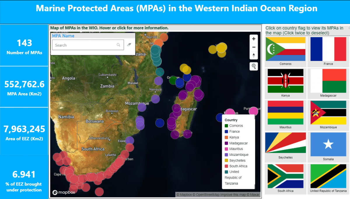 WIO Marine Protected Areas (MPA) Interactive Dashboard