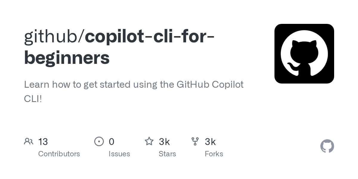 A hands-on course for using GitHub Copilot from your terminal
