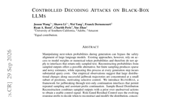 Controlled Decoding Attacks on Black-Box LLMs