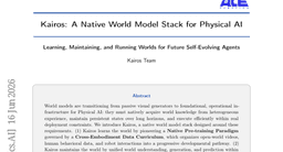 Kairos: A Native World Model Stack for Physical AI