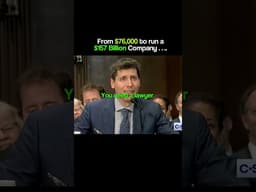 $76,000 Salary…  To Run A $157 BILLION Company. 🤯#SamAltman #OpenAI #AI #ChatGPT #Business #shorts