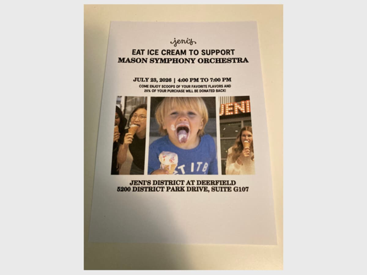 Mason Symphony Orchestra hosts Ice Cream Social at Jeni's