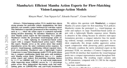MambaAct: Efficient Mamba Action Experts for Flow-Matching Vision-Language-Action Models