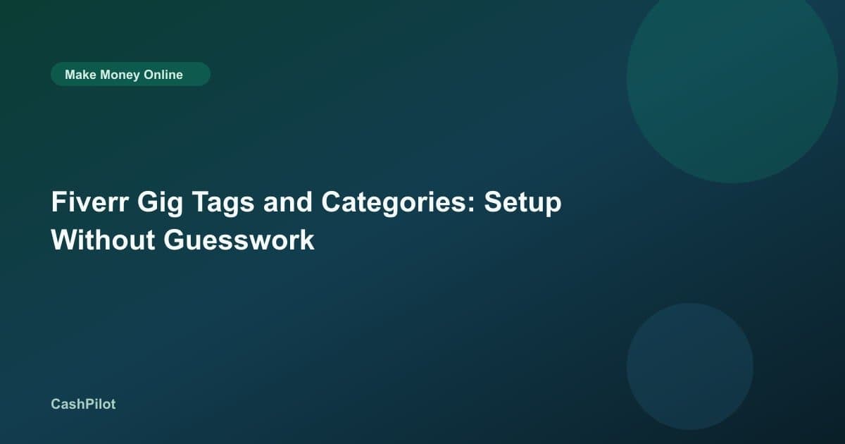 Fiverr Gig Tags and Categories: Setup Without Guesswork