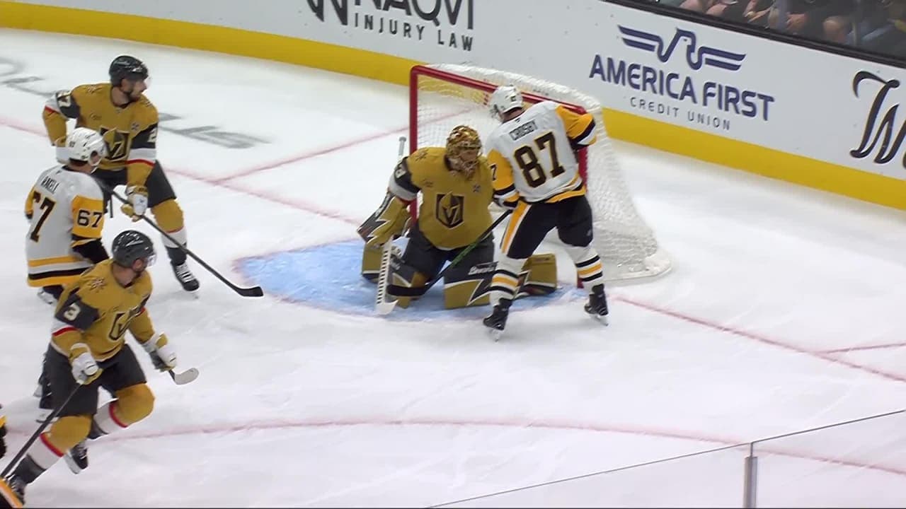 PIT@VGK: Crosby scores PPG against Adin Hill