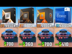 RYZEN 9 9950X3D vs RYZEN 9700X vs RYZEN 7950X3D vs i7-13700K | Test in 6 Games