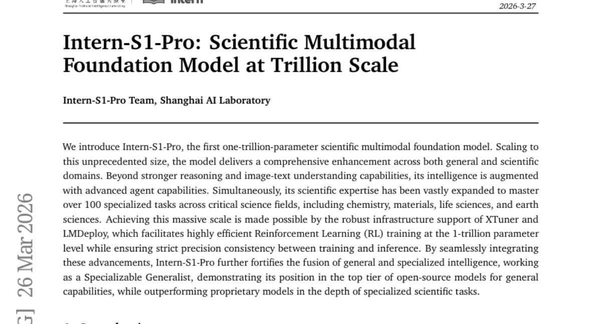 Intern-S1-Pro: Scientific Multimodal Foundation Model at Trillion Scale