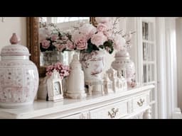 Dusty Rose & Antique White Home 🌸 | Timeless Granny Chic Decor Ideas