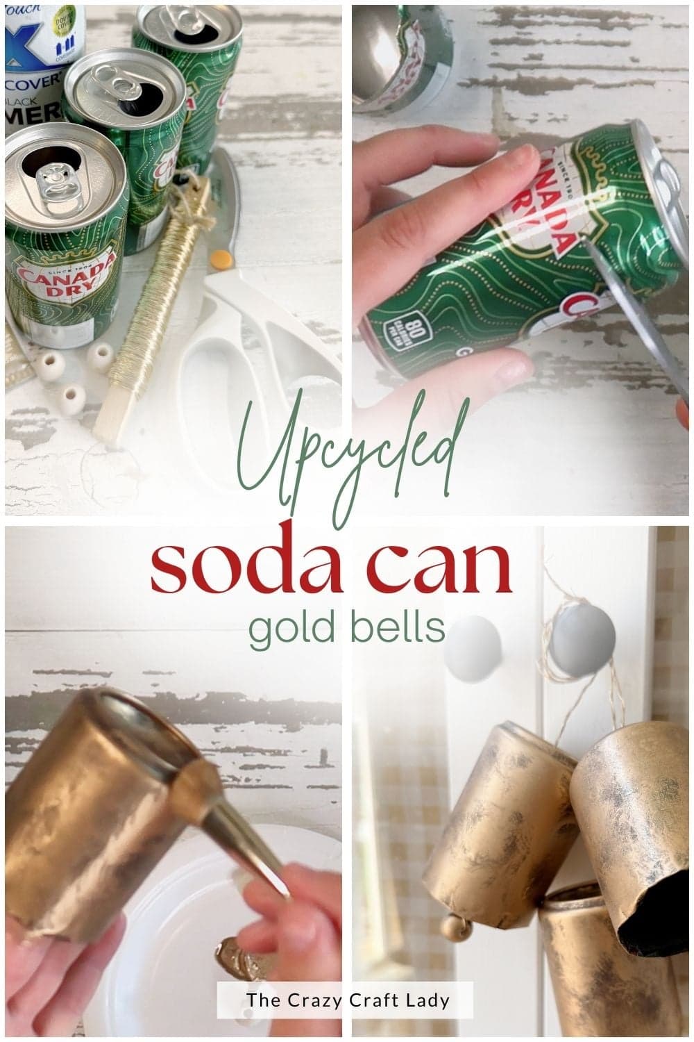 Upcycled Mini Soda Can Christmas Bells