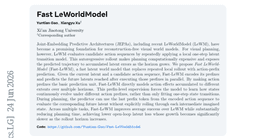 Fast LeWorldModel