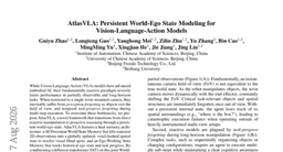 AtlasVLA: Persistent World-Ego State Modeling for Vision-Language-Action Models
