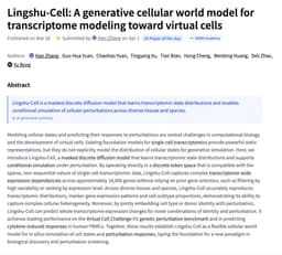 @_akhaliq: Lingshu-Cell

A generative cellular world model for transcriptome modeling toward virtual cells

pap...