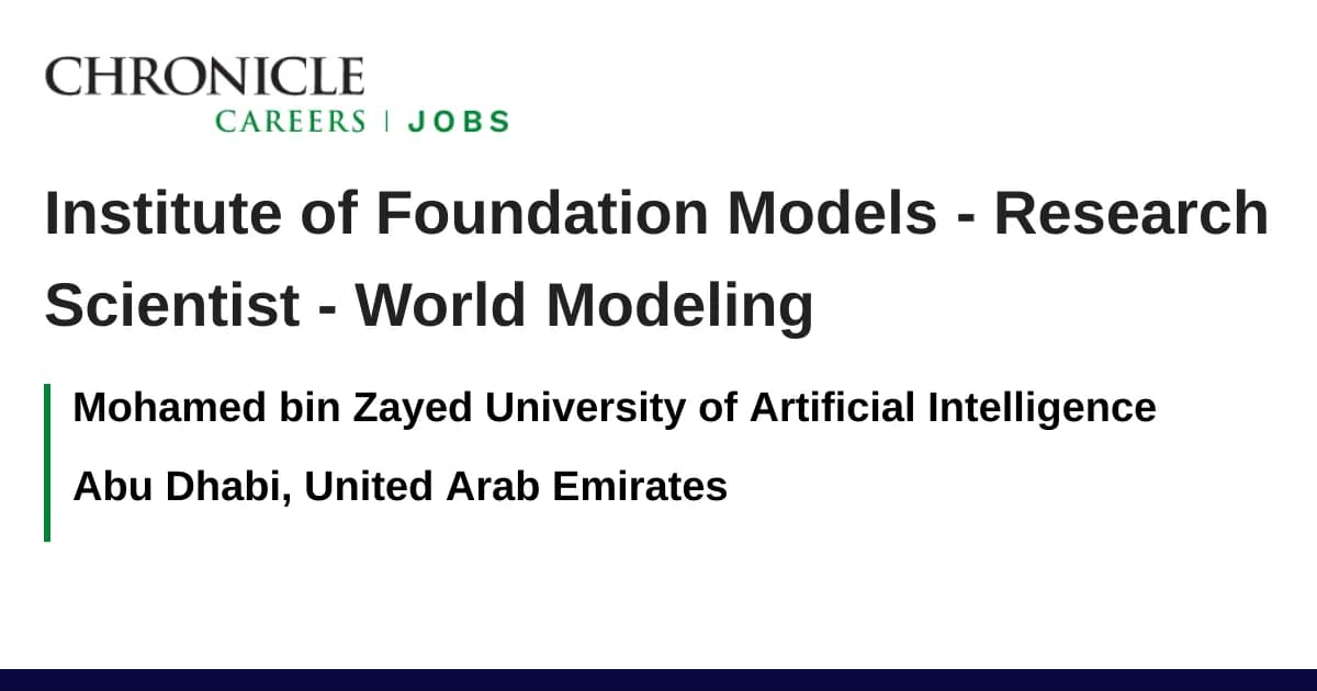 Institute of Foundation Models - Research Scientist