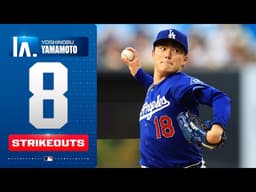 Yoshinobu Yamamoto strikes out 8 batters across 7 quality innings for the Dodgers ✨ | MLB Highlights