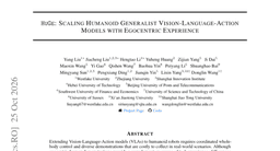 HuGe: Scaling Humanoid Generalist Vision-Language-Action Models with Egocentric Experience