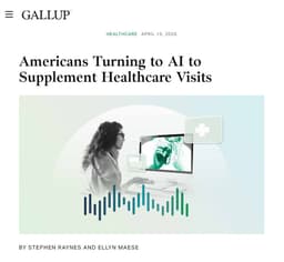 @minchoi reposted: It's happening.

14 million Americans skipped a provider visit after getting AI ...