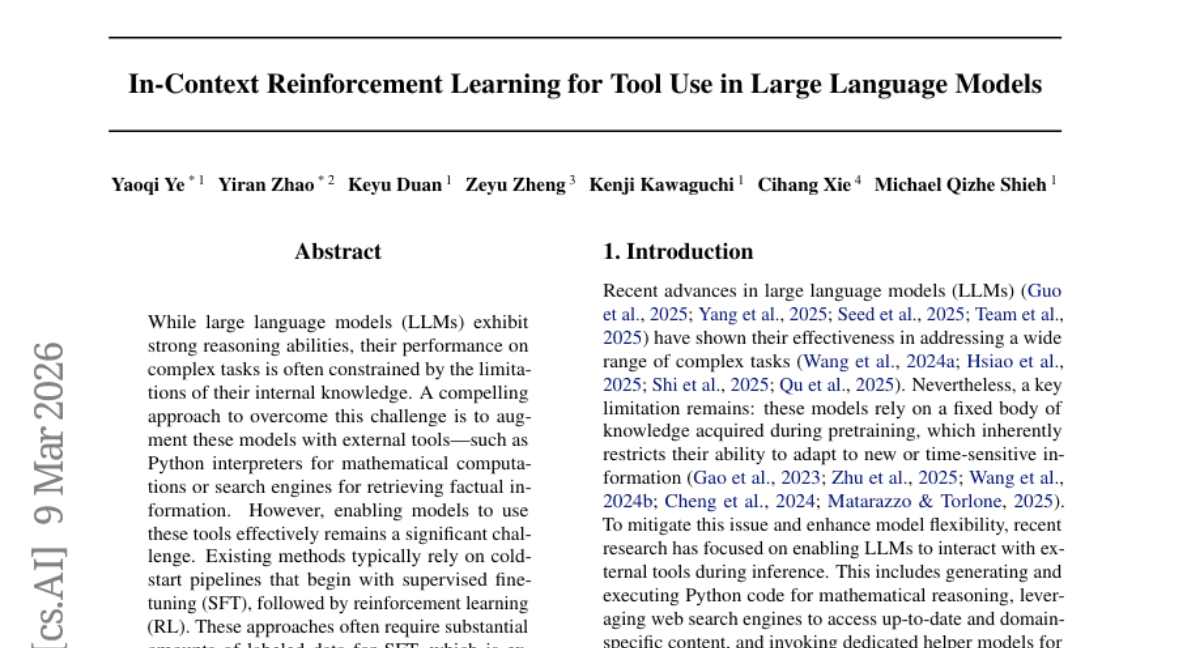 In-Context Reinforcement Learning for Tool Use in Large Language Models