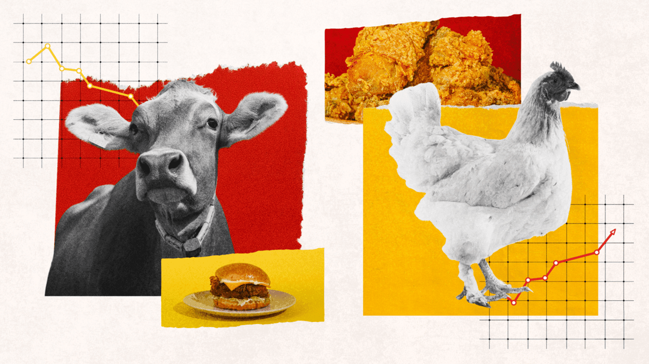 Beef-Chicken Price Gap Narrows, Pressuring Burger Franchises