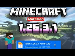 Minecraft PE 1.26.3.1 Patch / Minecraft PE 1.26.3 Official Versions 