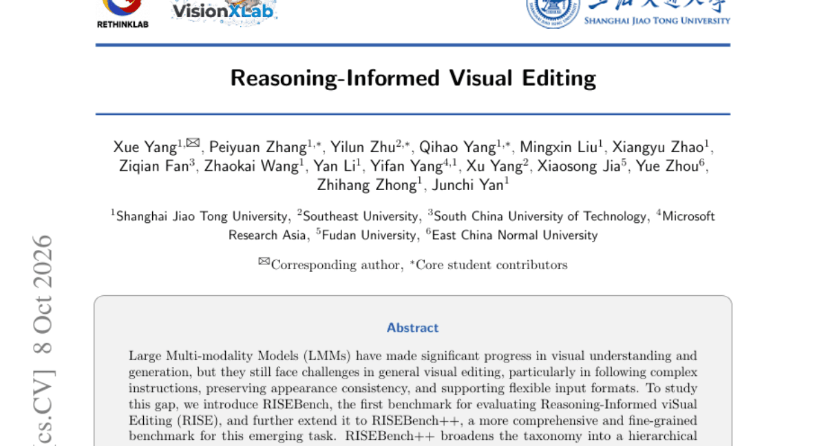 Reasoning-Informed Visual Editing