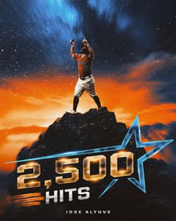 @MLB: Jose Altuve is the 2nd active player to reach 2,500 career hits! https://t.co/YlHknJhZuh