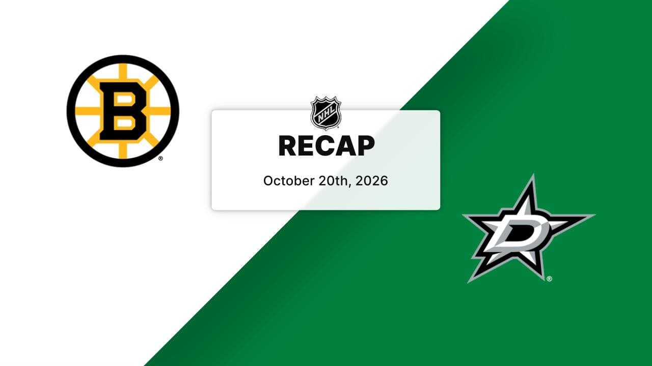 BOS at DAL | Recap | Boston Bruins
