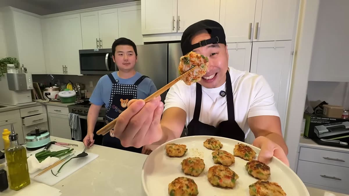 Shrimp Pancake by POV Husband - Chef Chris Cho