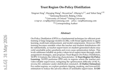 Trust Region On-Policy Distillation