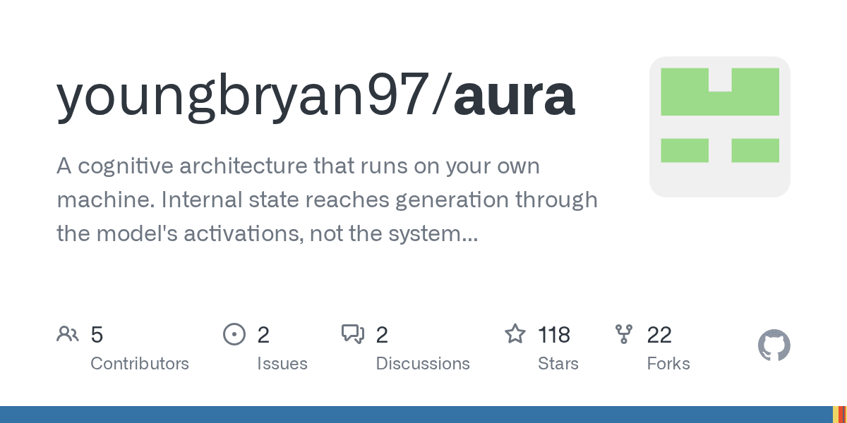 youngbryan97/aura: A cognitive architecture that runs ...