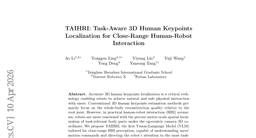 TAIHRI: Task-Aware 3D Human Keypoints Localization for Close-Range Human-Robot Interaction