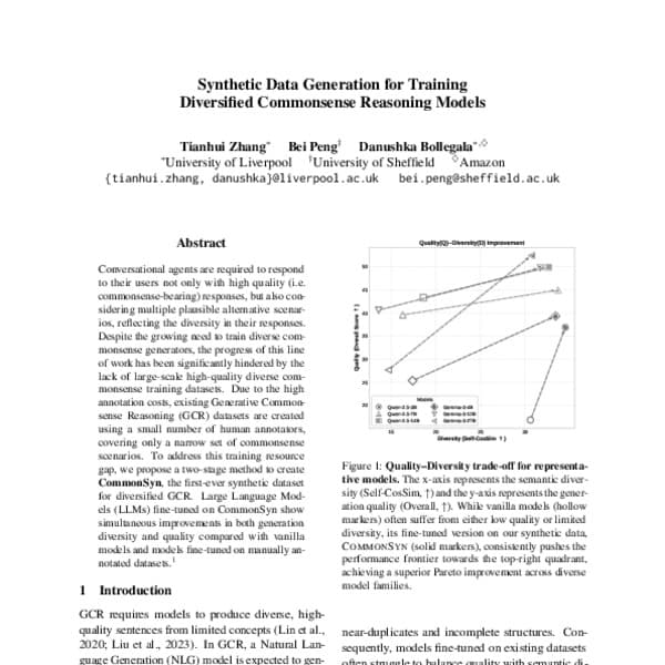 Synthetic Data Generation for Training Diversified ...