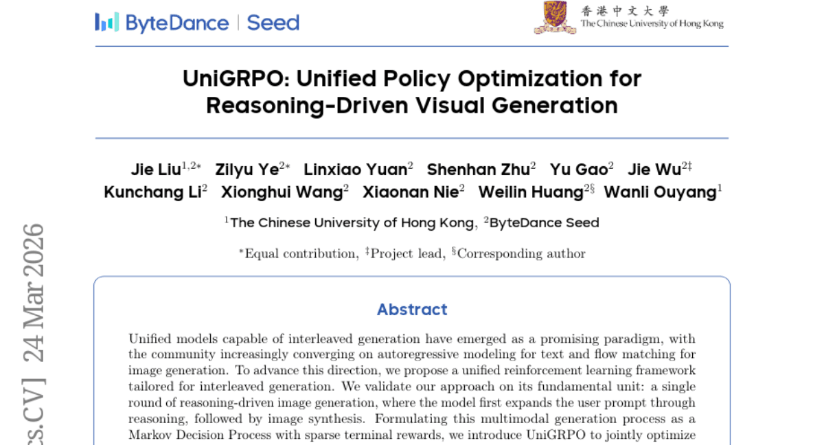 UniGRPO: Unified Policy Optimization for Reasoning-Driven Visual Generation