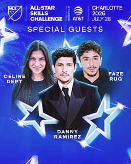 @MLS: The Skills Challenge just added some star power. ✨

Danny Ramirez, Céline Dept &amp; FaZe Rug are jo...