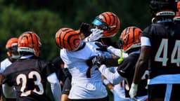 Ja'Marr Chase launches helmet during Bengals training ...