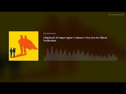 ChipStack AI Super Agent: Cadence’s New Era for Silicon Verification