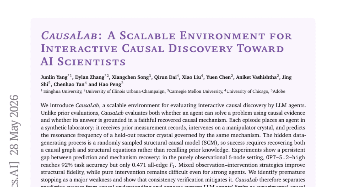 CausaLab: A Scalable Environment for Interactive Causal Discovery Toward AI Scientists