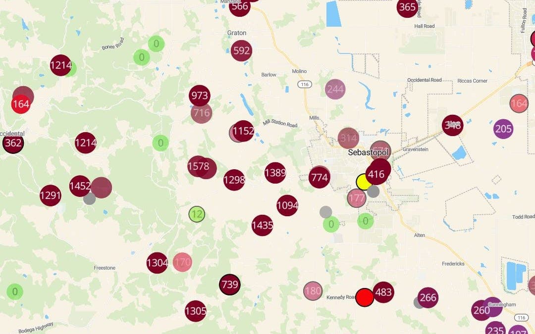 Does Sebastopol have the worst air quality in the US right now?