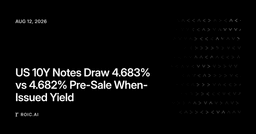 US 10Y Notes Draw 4.683% vs 4.682% Pre-Sale When- ...