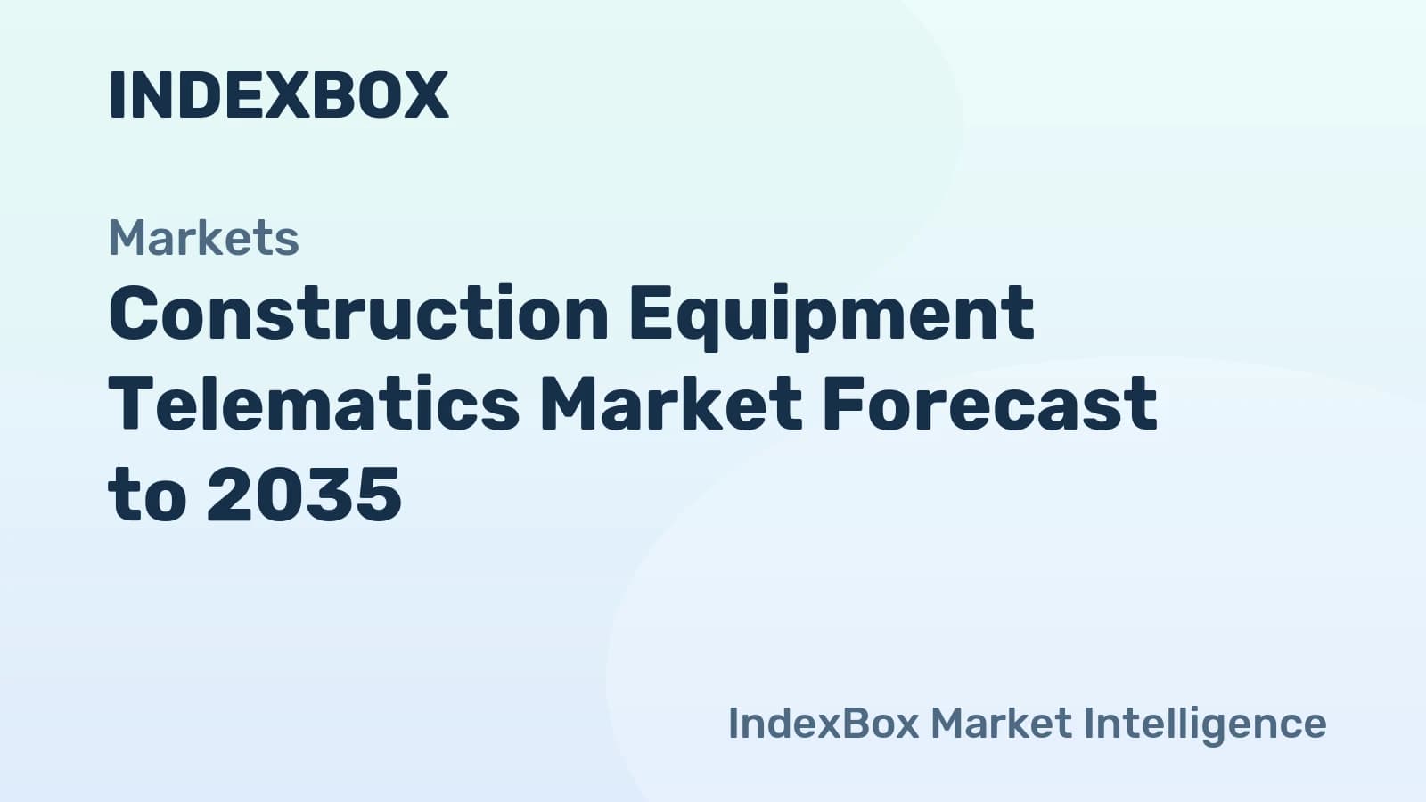 Construction Equipment Telematics Market To 2035: Fleet ...