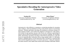 Speculative Decoding for Autoregressive Video Generation