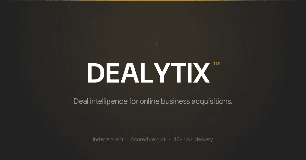 Newsletter Due Diligence — Scored Report in 48 Hours | Dealytix